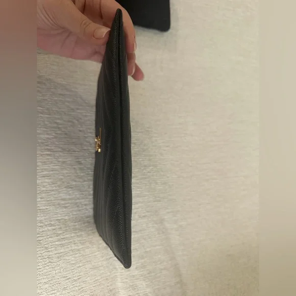 Saint Laurent Classic Black Pouch- Authentic - Picture 4 of 10